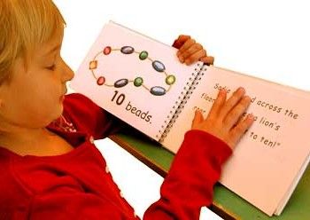 A child reading independently